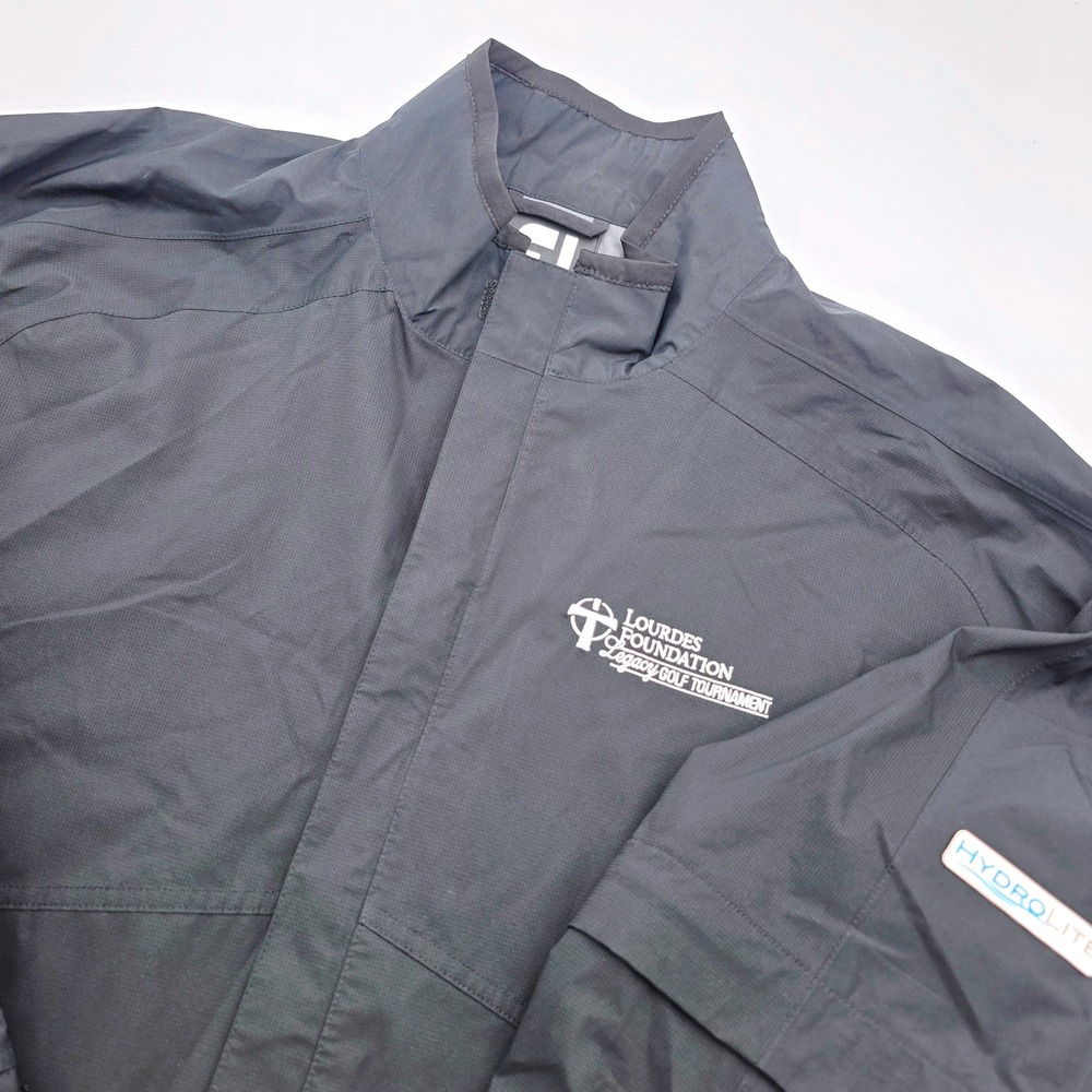 FootJoy DryJoys HydroLite Golf Jacket Mens Medium Black Convertible Full Zip